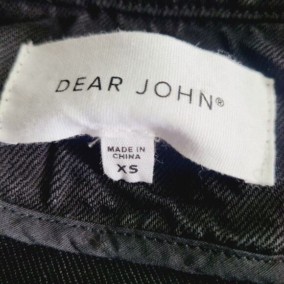 Dear‎ John Austin Cambray Jacket XS Charcoal Gray Full Zip Belted Military - Picture 7 of 10